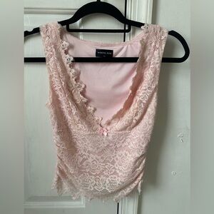 White Fox  Pink Lace Chemise size XS